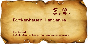 Birkenheuer Marianna névjegykártya